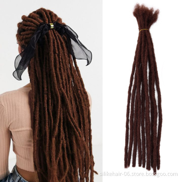 Wholesale 20inch Brown 10Strands/Pack Hip-Hop Style Women Men's Dread Reggae Handmade locks Synthetic Dreadlocks Hair Extensions